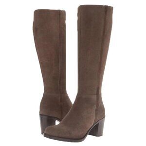 NIB La Canadienne 5 Taupe Stone Suede Leather PHEBE Knee-High Boots